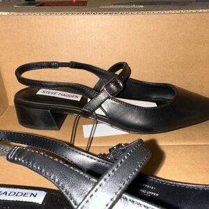 Steve Madden Black Slingback Heels